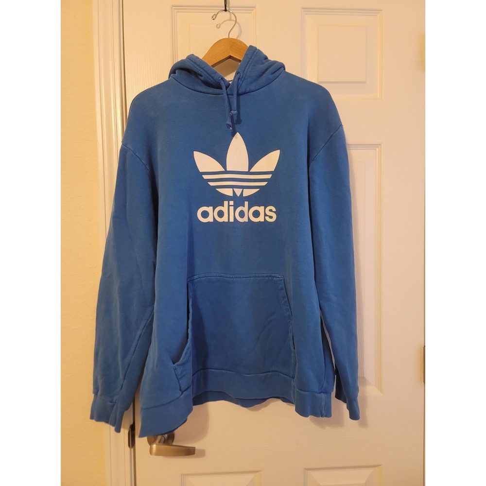 Adidas Hoodie Men Size XL Blue
